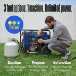 Westinghouse 13,500 Peak Watt Dual Fuel Portable Generators.