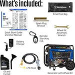Westinghouse 14,500 Watt Tri-Fuel Portable Generators.