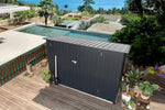 2.1 × 0.9M Outdoor Metal Garden Shed with Lockable Door – Galvanised Steel Bike & Tool Storage (203 × 96 × 141 cm)