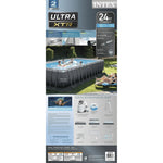 Intex 24′ x 12′ x 52″ Ultra XTR Rectangular Frame Swimming Pool Set + Pump