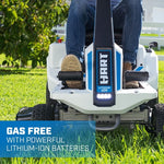 HART 80-Volt 30-Inch Lithium-Ion Electric Riding Lawn Mower Kit with Super Charger (H80RM011)