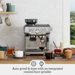 Sage The Barista Express Bean-to-Cup Coffee Machine – Integrated Grinder, Manual Milk Frother, 16 Grind Settings, 15-Bar Pump