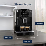 De'Longhi Magnifica ECAM222.20.B, Automatic Coffee Machine with Milk Nozzle, Bean to Cup Espresso Machine with 4 One-Touch Recipes, Soft-Touch Control Panel, 1450W, Black