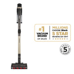 Shark Stratos Cordless Stick Vacuum Cleaner Pet Pro with Anti Hair Wrap Plus, Clean Sense IQ & Anti-Odour Technology, 60 Mins Run-Time, Removable Battery, 3 Attachments, Charcoal/Brass IZ400UKT
