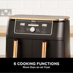 Ninja Foodi MAX Dual Zone Air Fryer,  Tongs, 2 Drawers, 9.5L, 6-in-1, AF400UKCP