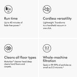 Dyson V8 Advanced Cordless Vacuum Cleaner, 130 AW, up to 40 min runtime, De-tangling Motorbar, removes Pet hair, cordless handheld