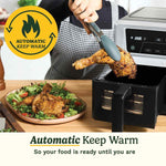 Cuisinart XXL10.4L Air Fryer with 2 x 5.2L Drawers |PFAS Free|Chemical-free cooking | Air Fry, Roast, Grill, Bake, Dehydrate, Max Crisp, Keep Warm | Dual Zones - cook 8+ portions|Dishwasher Safe