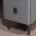 Smart Bedside Table with Wireless Charging & LED - Orange Pine