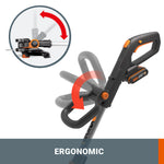 WORX WG163E.9 20V 30cm Cordless Line Trimmer Tool Only (No Battery or Charger) - Lightweight Grass Trimmer with Instant Conversion to Wheeled Edger, CommandFeed Technology, and PowerShare System