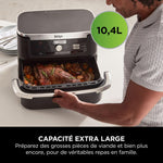Ninja Foodi FlexDrawer Air Fryer, Dual Zone with Removable Divider, Large 10.4L Drawer, 7-in-1, Double Zone, Oil Free, Dishwasher Safe Nonstick Parts, Black AF500EU