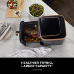 Ninja Air Fryer MAX PRO AF180UKCP – 6.2L Large Single Drawer Air Fryer, No Oil Cooking, Roast, Bake & Air Fry, Family Size, Black & Copper