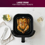 Andrew James 6L Digital Air Fryer, 1600W 10-in-1 Airfryer, Small Air Fryer for Home, Air Fry, Bake, Roast & Grill, LED Touch Display, Rapid Airflow, Non-Stick, Dishwasher Safe