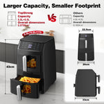 Dual Air Fryer, TopStrong Double Stack Air Fryer with Visual Window, 6 Functions-Air Fry, Air Roast, Bake, Broil, Reheat, Dehydrate, Dishwasher Safe Non-Stick Baskets, 2500W, Family Size(11L)