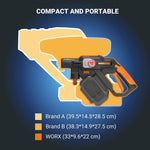 WORX Nitro HydroShot WG633E 20V High-Flow Cordless Portable Pressure Cleaner Power Washer with Brushless Motor Up to 56 Bar Pressure, IPX7 Waterproof Battery, Charger, Multi-Spray Nozzle & Accessories