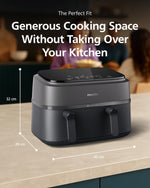 Philips Airfryer 3000 Series Dual Basket NA350/00 Black