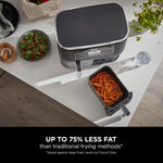 Ninja Foodi Dual Zone Digital Air Fryer, 2 Drawers, 7.6L, 6-in-1, Black AF300UK