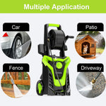 Pressure Washers, 2000W 160Bar 540L/H Jet Washers Pressure Washers with Foam Cannon, 4 Nozzles, 8M High-Pressure Hose, 6M Power Cord, Power Washer for Cars, Fences, Patios, Decks, Patios and Driveway