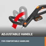 WORX WG163E 18V (20V MAX) Cordless Grass Trimmer With Command Feed And 2 Batteries Strimmer Line Strimmers Edge Cutter Black, Cutting width 30 cm, Line Diameter 1.65 mm