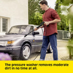 Kärcher K 4 Classic Home Pressure Washer, Pressure: max. 130 bar, Flow Rate: 420 l/h, Area: 30 m²/h, Water Filter, Weight: 4.6 kg, high-Pressure Gun, Dirt Blaster, Spray Lance, Home Kit