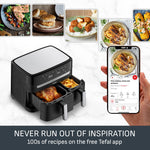 Tefal Easy Fry Dual Zone Air Fryer 8.3L Black EY901840