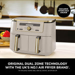 Ninja Foodi MAX Dual Zone Air Fryer 9.5L Stone Gold DZ400UK