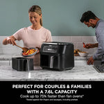 Ninja Foodi Dual Zone Digital Air Fryer, 2 Drawers, 7.6L, 4-in-1, Uses No Oil