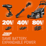 WORX WG163E.9 20V 30cm Cordless Line Trimmer Tool Only (No Battery or Charger) - Lightweight Grass Trimmer with Instant Conversion to Wheeled Edger, CommandFeed Technology, and PowerShare System