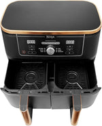 Ninja Foodi MAX Dual Zone Air Fryer,  Tongs, 2 Drawers, 9.5L, 6-in-1, AF400UKCP