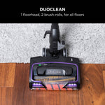 Shark Corded Stick Vacuum Cleaner with Anti Hair Wrap and DuoClean Floorhead, Flexible Vacuum Cleaner with Anti-Allergen Complete Seal, 2 Attachments, 10m Cord, Purple HZ500UK