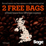 Sage - The Barista Pro, Bean to Cup Coffee Machine with Grinder and Milk Frother, Brushed Stainless Steel