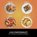 Ninja Foodi Dual Zone Digital Air Fryer, 2 Drawers, 7.6L, 4-in-1, Uses No Oil, Air Fry, Max Crisp, Roast, Reheat, Non-Stick, Dishwasher Safe Baskets and Crisper Plates, Black AF200UK