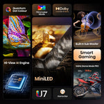 Hisense 65" 65U7QTUK MiniLED QLED 144Hz Smart TV - Black