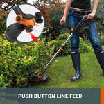 WORX WG163E.9 20V 30cm Cordless Line Trimmer Tool Only (No Battery or Charger) - Lightweight Grass Trimmer with Instant Conversion to Wheeled Edger, CommandFeed Technology, and PowerShare System