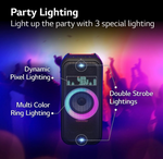 LG XBOOM XL7 Portable Tower Speaker 250W Pixel LED Lighting 20 Hrs Battery XL7S