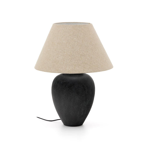 Mercadal Tischlampe aus Keramik mit schwarzem Finish