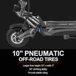 NANROBOT Electric Scooter Adults 50mph Dual Motor Electric Scooter with Suspension 80Miles Range Fast Sports Escooters Folding 10″ Off Road Tires 330LBS Max Loads Complies with UL2272 Certification