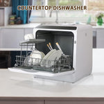 eklipt Table Top Dishwasher – Mini Countertop, 6 Programs, Built-In 5L Water Tank, Touch Control & Drying Cycle