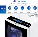 AIRMSEN Mini Table Top Dishwasher – Portable Countertop, 6 Programs, Baby Care Mode, Dual Water Supply