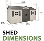 Lifetime Legacy 15×8 Plastic Storage Shed Kit w/ Floors