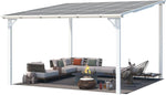 Aecojoy 12 ft x 12 ft White Aluminum Pergola with Canopys