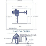 Backyard Discovery Canyon Creek Wooden Swing Set with Slide and Rock Wall