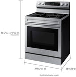 Samsung 6.3 cu. ft. Smart Freestanding Electric Range with No-Preheat Air Fry, Convection+, & Griddle, Stainless Steel NE63A6711SS