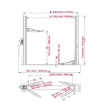 KATOOL KT-H105 Two Post Vehicles Lift 10,000 lbs Capacity