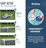 Bestway Power Steel 18′ x 9′ x 48″ Rectangular Metal Frame Above Ground Outdoor Swimming Pool Set with 1,500 GPH Filter Pump, Ladder, and Pool Covers