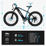 ACTBEST Ranger All-Terrain Electric Mountain Bike, 1400W Peak Motor, 65-Mile Range, 26×4 Inch Fat Tires