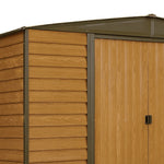 Arrow Woodridge 10 ft. x 8 ft. Metal Storage Shed with Woodgrain Finish