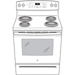 GE 30 Inch Freestanding Electric Range with Self-Clean Oven, Black (JB256DMBB)