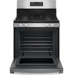 GE 30-Inch Freestanding Gas Range with 4.8 Cu. Ft. Oven, Stainless Steel – JGBS61RPSS