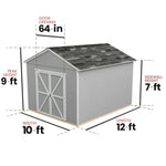 Handy Home Products Rookwood 10 ft. x 12 ft. Wood Storage Shed Kit with Floor – Durable Outdoor Storage