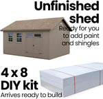 Handy Home Products Scarsdale 12×16 DIY Wooden Storage Shed with Floor Kit